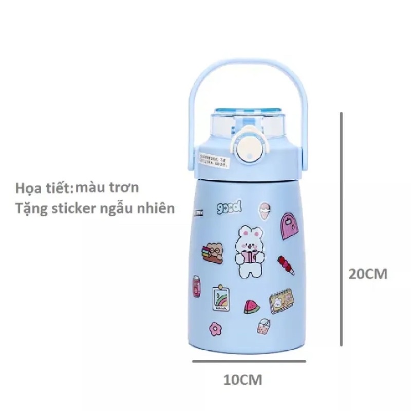Bình nước giữ nhiệt 700ML Hio_shop INOX 304 cao cấp| Bình giữ nhiệt thời trang | hio_shop Họa tiết ngẫu nhiên