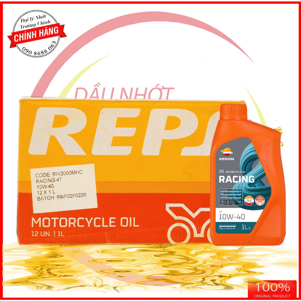 Thùng Nhớt Repsol Racing 10W40 mẫu mới năm 2022