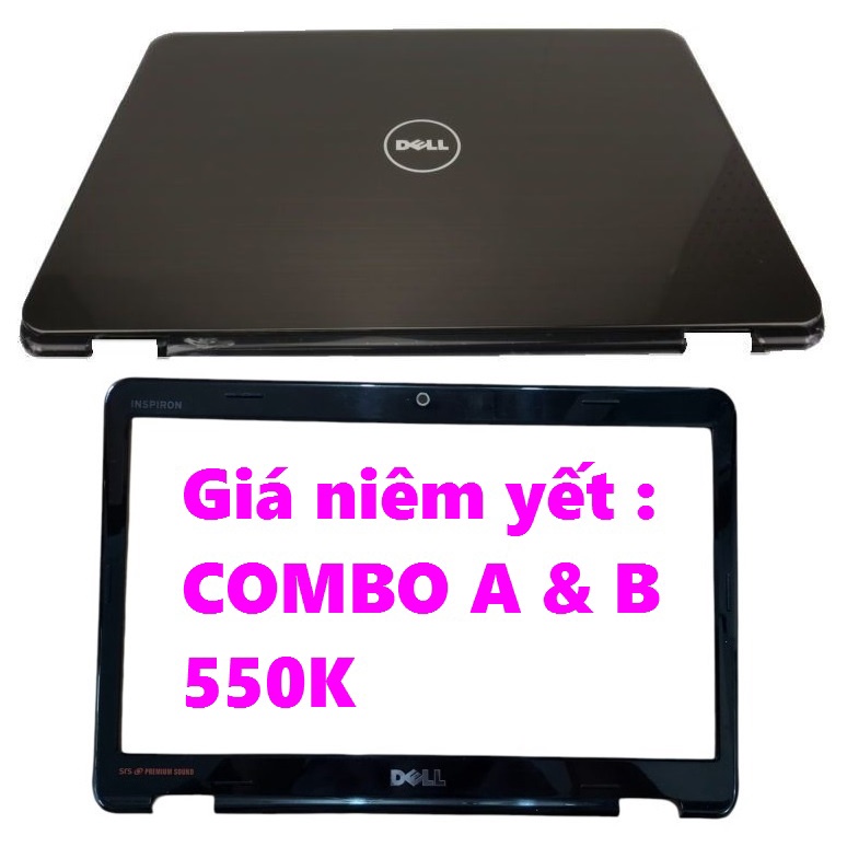 GIÁ SỐC - Vỏ laptop COMBO A & B Dell Inspiron 13R N3010, KW89F, 0KW89F, 060WJ, 0060WJ - Vỏ ốp lưng (vỏ A) & vỏ mặt viền.