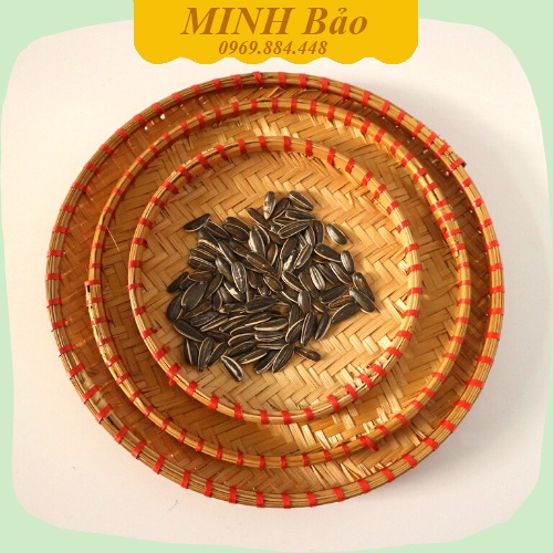 Mẹt tre đan lát thủ công, đủ size từ 15cm-60cm, quấn viền mây chắc chắn, đựng đô ăn, phục vụ nhà hàng, trang trí