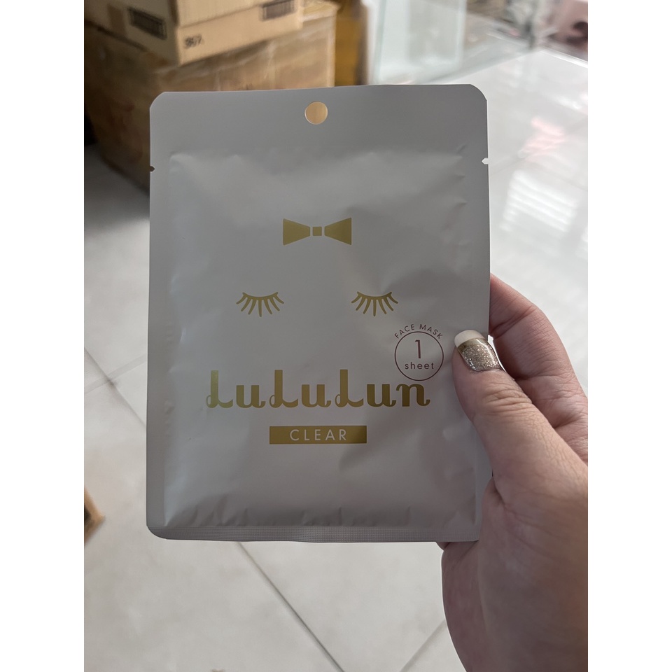 1 Miếng Mặt Nạ Dưỡng Trắng, Dưỡng Ẩm Lululun Nhật Bản Face Mask White Clear 20g