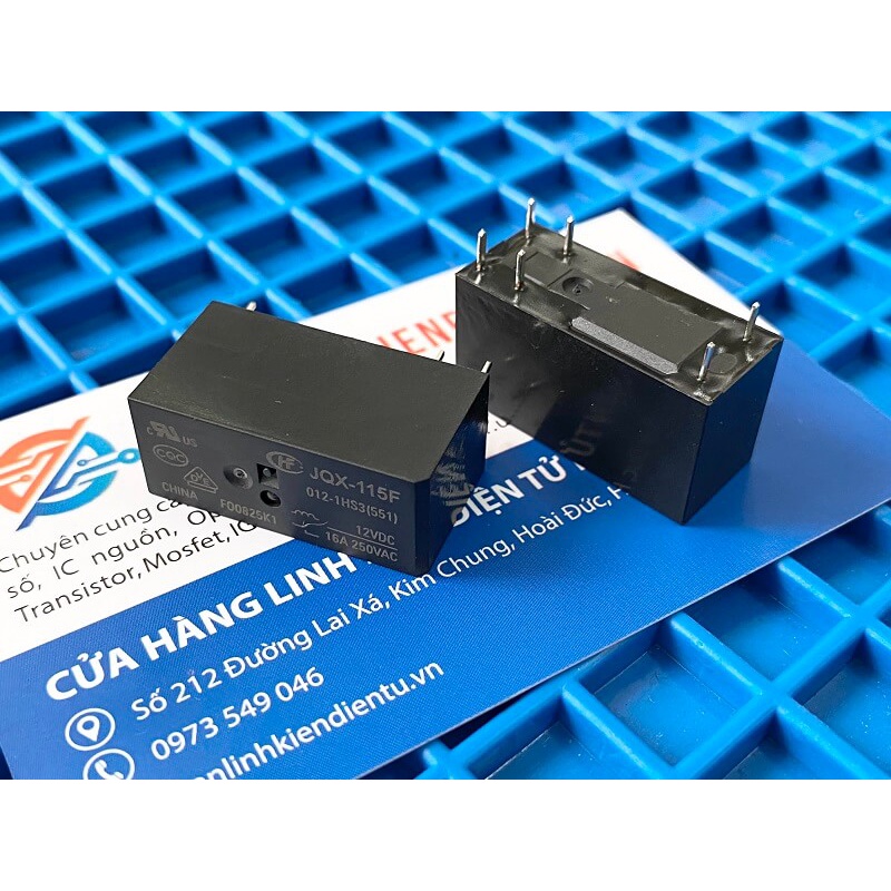 JQX-115F-012-1HS3A  Relay 12V 16A 250VAC 6 chân