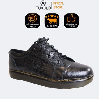 Giày tây nam dr martens TUXULO da bò nguyên tấm cao cấp đế cao su đúc khâu đế siêu bền tăng chiều cao TX07