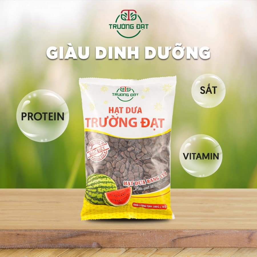 HẠT DƯA RANG CỦI TRƯỜNG ĐẠT GÓI TRẮNG 500G - Hạt dưa sạch, thơm ngon, béo giòn,tốt cho sức khoẻ