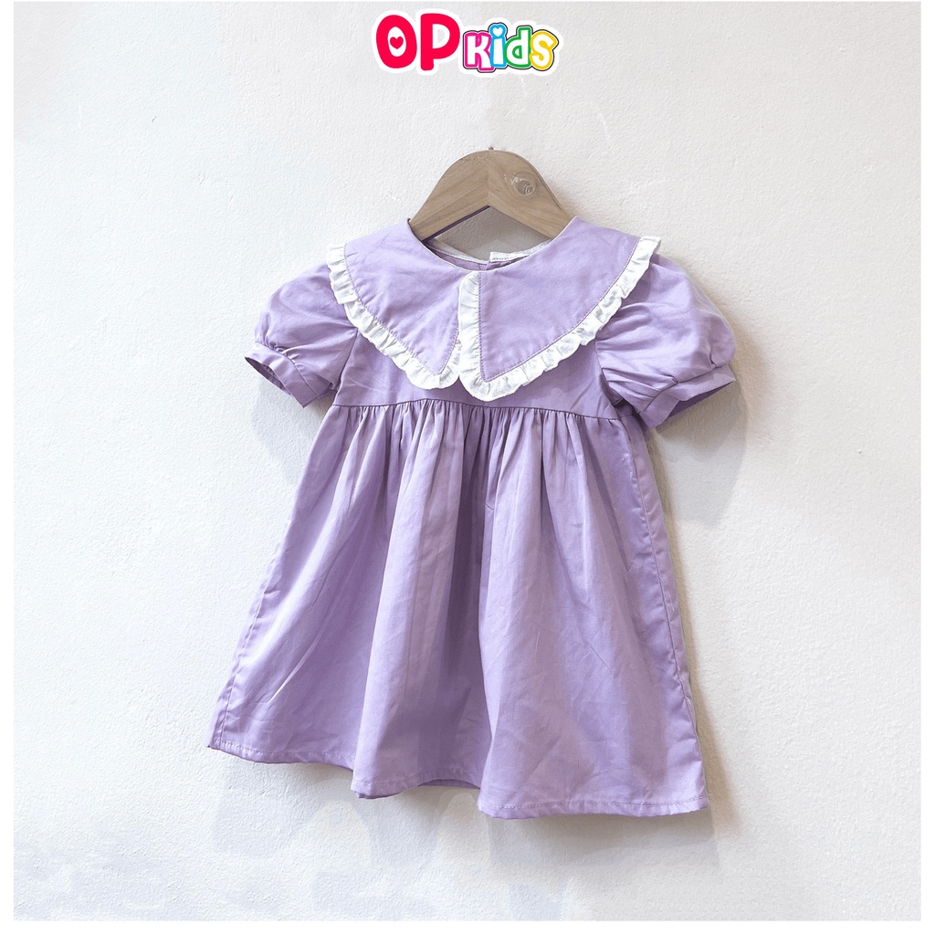 Đầm cho bé gái Bé Bơ Shop (8-26 kg) cổ bèo nhọn,chất thô Hàn cao cấp mềm mát siêu xinh phù hợp cho bé gái