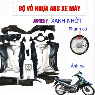 Bộ dàn áo dành cho xe JUPITER V màu XANH NHỚT - phanh Cơ,Tặng kèm bộ ốc theo xe