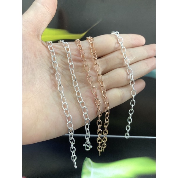 Lắc tay dạng xích bạc ta unisex - Bạc ta nguyên chất 950