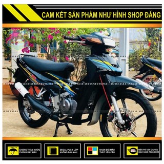 Tem rời satria r phối xanh đen vàng
