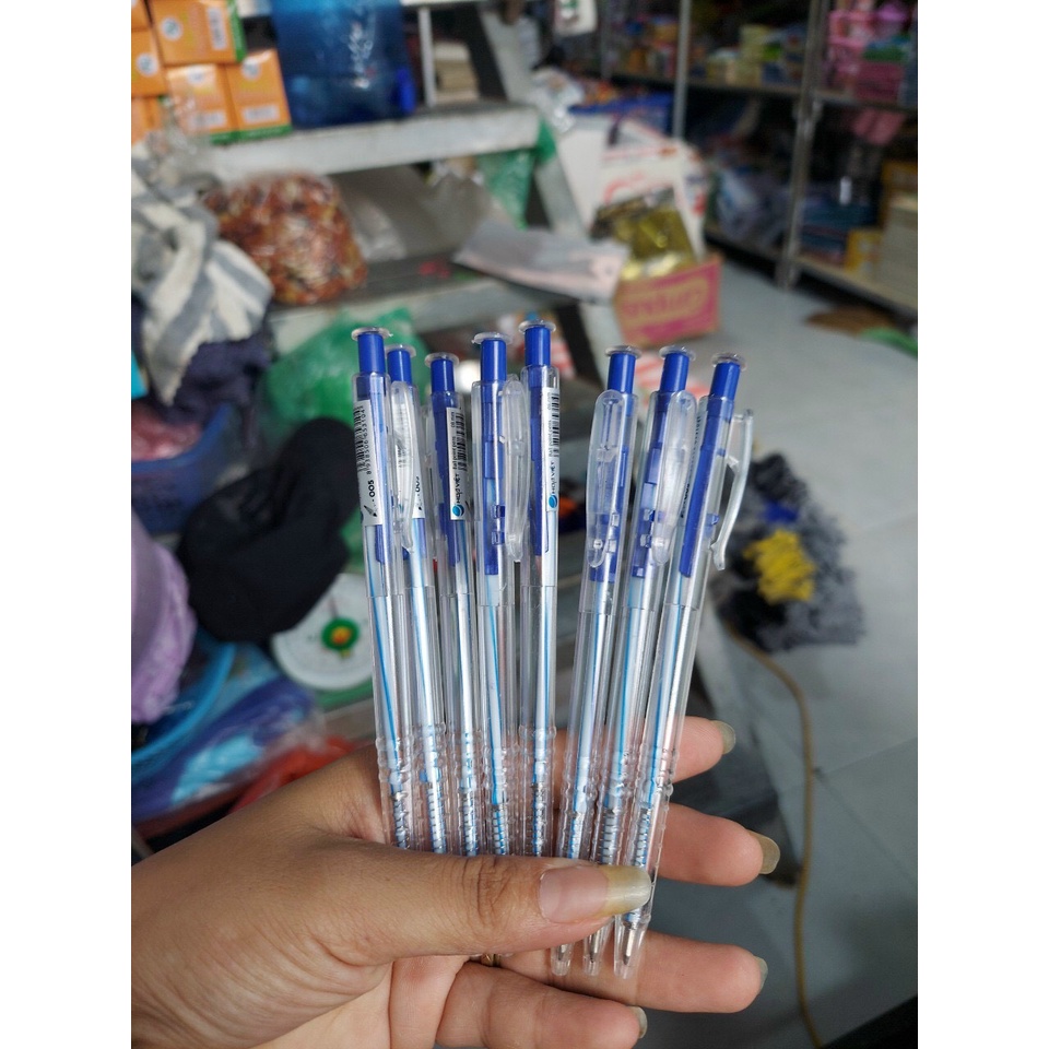 Bút Bi Thiên Long TL-027 - Bút Bi Xanh Đen Đỏ Ngòi Nhỏ 0.5mm - Hàng Loại I