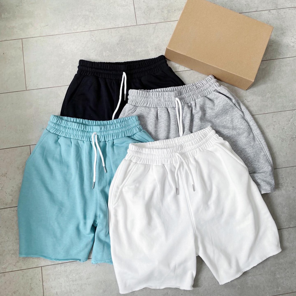 Quần đùi nam nữ vải cotton co giãn , thoáng mát mềm mại mặc nhà , đi chơi , đi làm