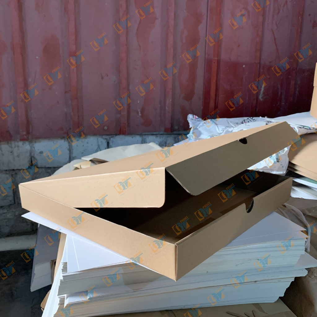 Hộp Pizza 2 Mặt Nâu Size 40x40x5cm BaoBìQT.