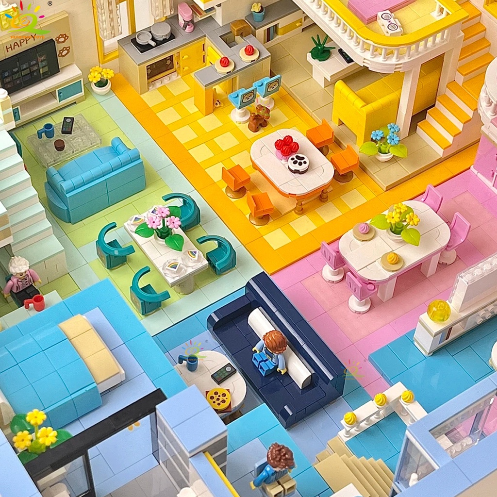 Mô Hình Đồ Chơi Lắp Ráp Nhà Búp Bê villa pet Mini Ấm Áp Sáng Tạo