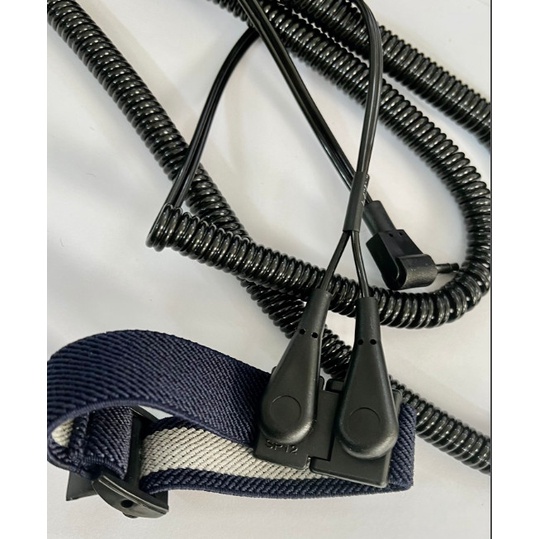 Vòng tay tĩnh điện đen ESD đầu cắm dài 5m