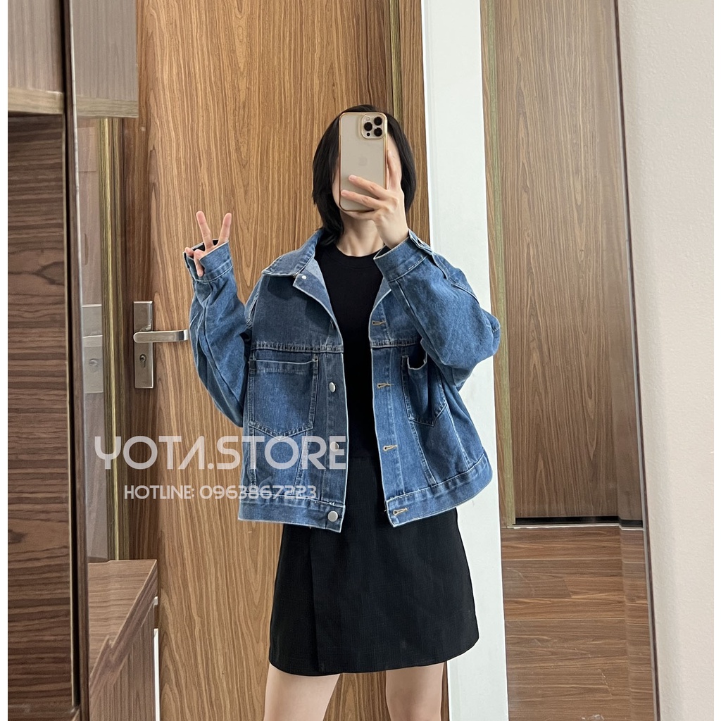 Áo khoác jeans croptop - J014