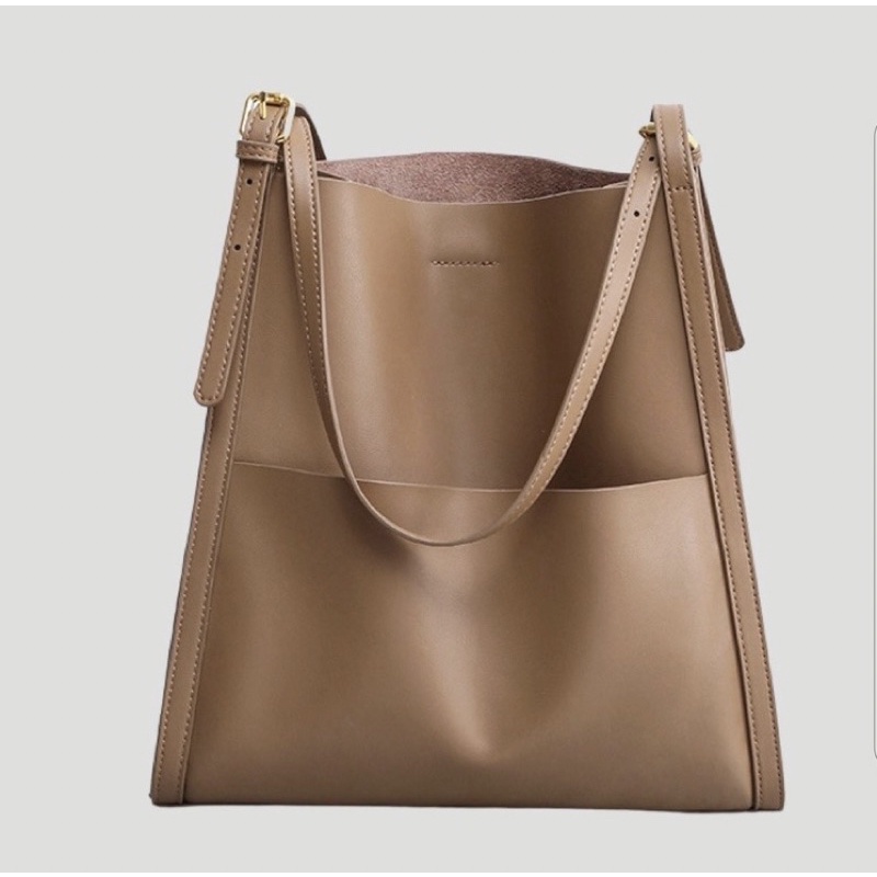 Túi NALANDU mới 2023 Túi ToTe da bê thật, túi nữ đeo vai, túi đi làm, túi nữ thời trang