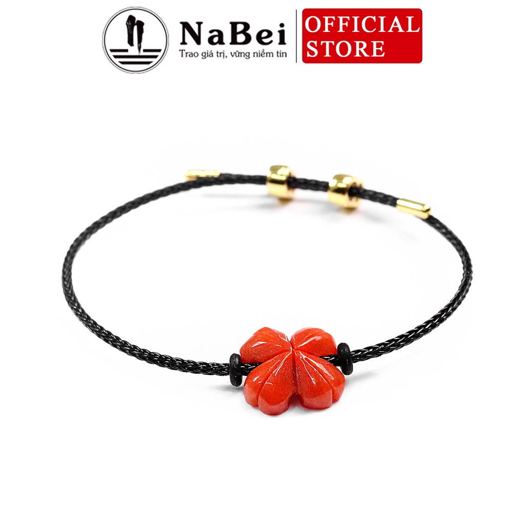 Vòng Tay Cỏ Bốn Lá Ngọc Sơn Thủy Tự Nhiên Phù Hợp Mệnh Kim, Thủy, Hỏa, Thổ, Mộc NB203 - Phong Thuỷ NaBei Store
