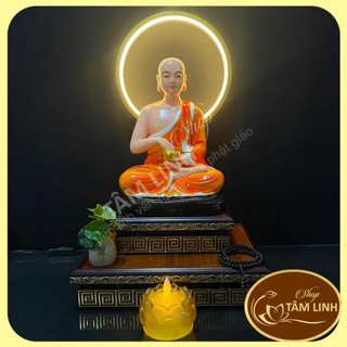 Tượng Ngài Thánh Tăng Sivali cao 30 cm bằng đá Poly nhiều màu- tamlinhvanhoaphamphatgiao