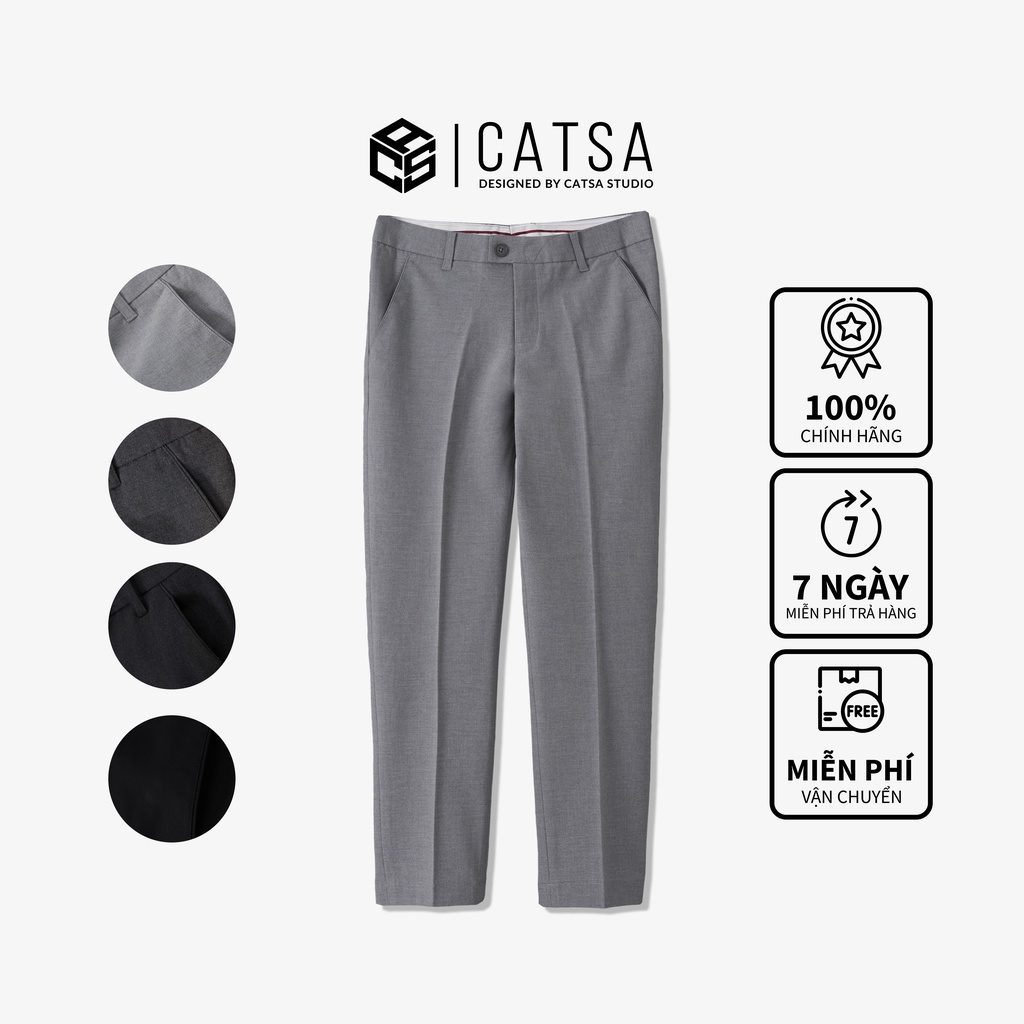 Quần tây nam CATSA cao cấp, quần âu chất vải mềm mại, mặc thoải mái QTD0082 - 083 - 084