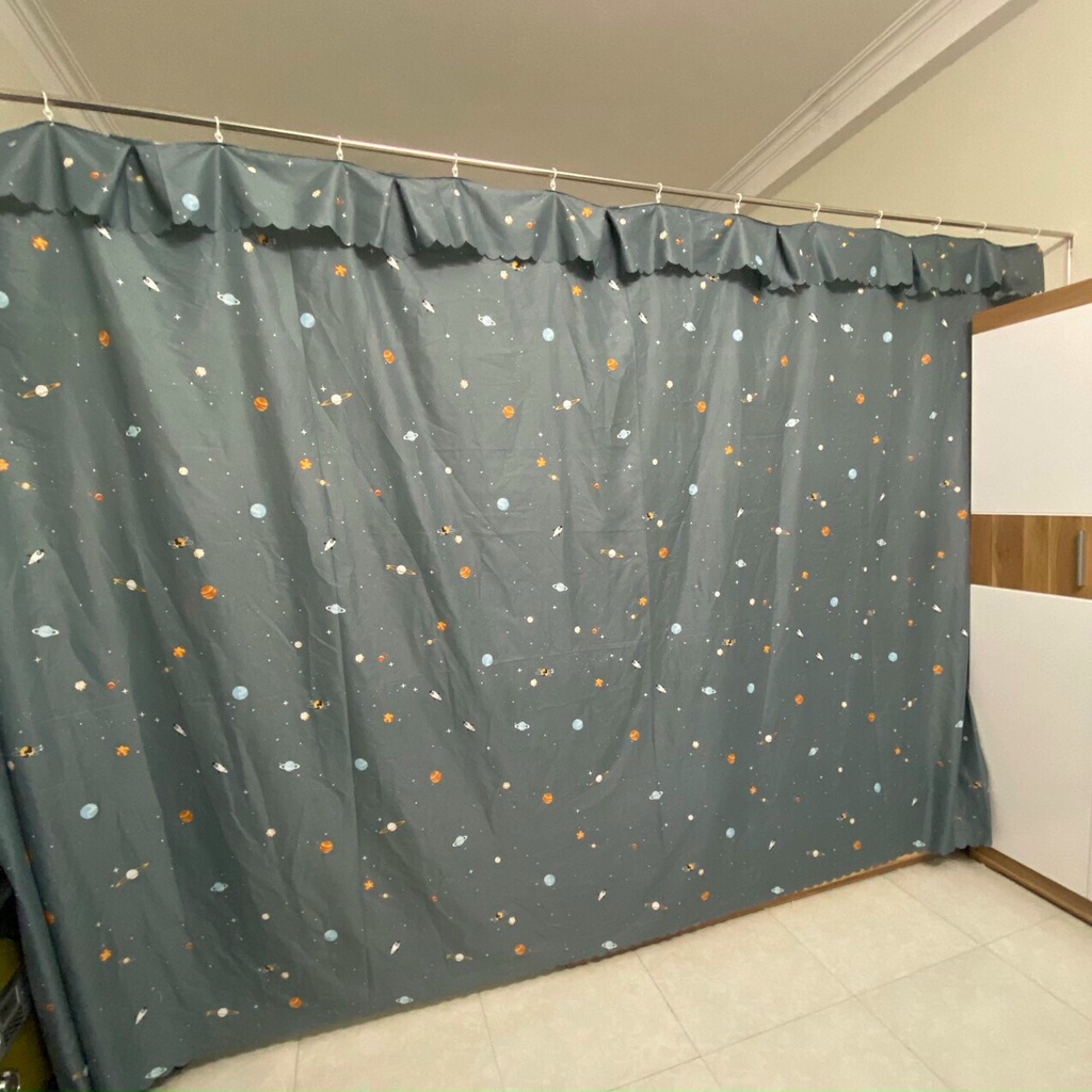 Rido Rèm Cửa Ngăn Phòng Che Nắng 1M5X2M2/ 2MX1M8/ 2M2X2M2 Trang Trí Phòng Cửa Sổ Phòng Khách Có Móc Treo | BigBuy360 - bigbuy360.vn