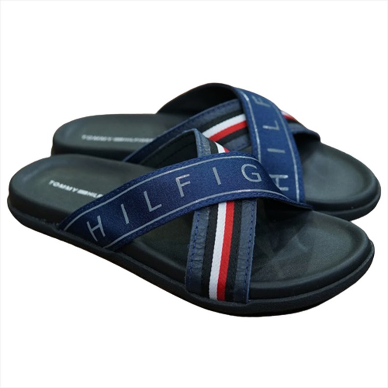 Dép T.O.M.M.Y 2 quai chéo- Xanh navy