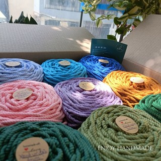 Dây thừng 5mm macrame cotton 3 xoắn 200g