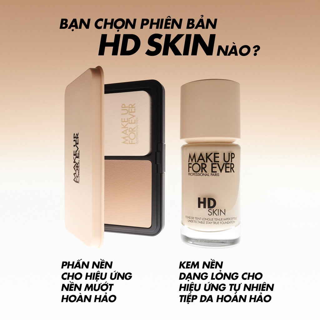 [Mới 2023] Phấn Nền Trang Điểm Kiềm Dầu HD Skin Powder Foundation 11g - MAKE UP FOR EVER - Nhập khẩu độc quyền từ Pháp