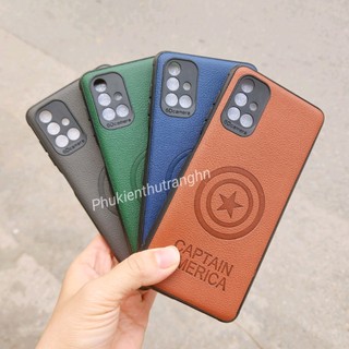 Ốp dẻo giả da Samsung M51 in logo có gờ bảo vệ camera ôm khít máy chống trơn trượt, mồ hôi tay