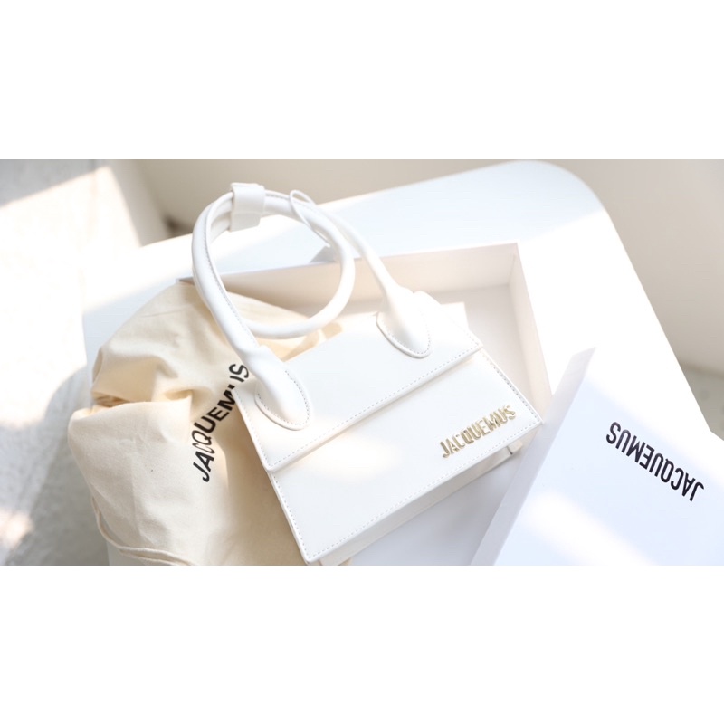Túi Xách Jacquemus Quai Xoắn Trắng Đen Size 19  -  By Anh Dinh Phuong