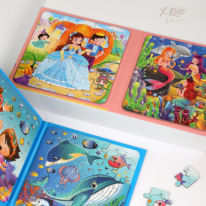 ✨ ✨Sách Đồ Chơi Ghép Hình Giáo Dục Nhận Biết Sớm Cho Bé Từ 2 - 5 Tuổi, Đồ Chơi Xếp Hình - X-kid Store