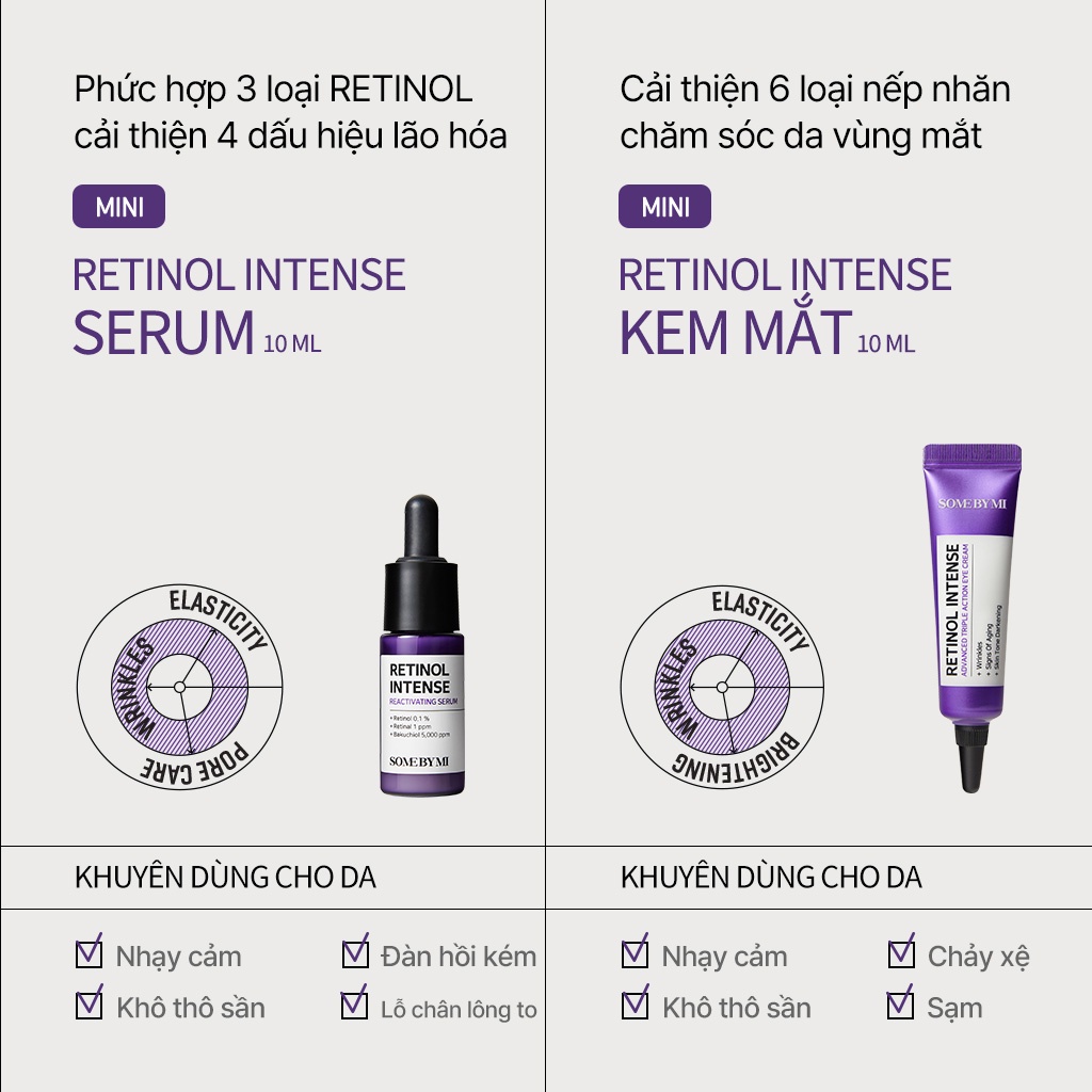 Bộ dưỡng mini RETINOL dành cho người mới bắt đầu Some By Mi Retinol Intensive Trial Kit