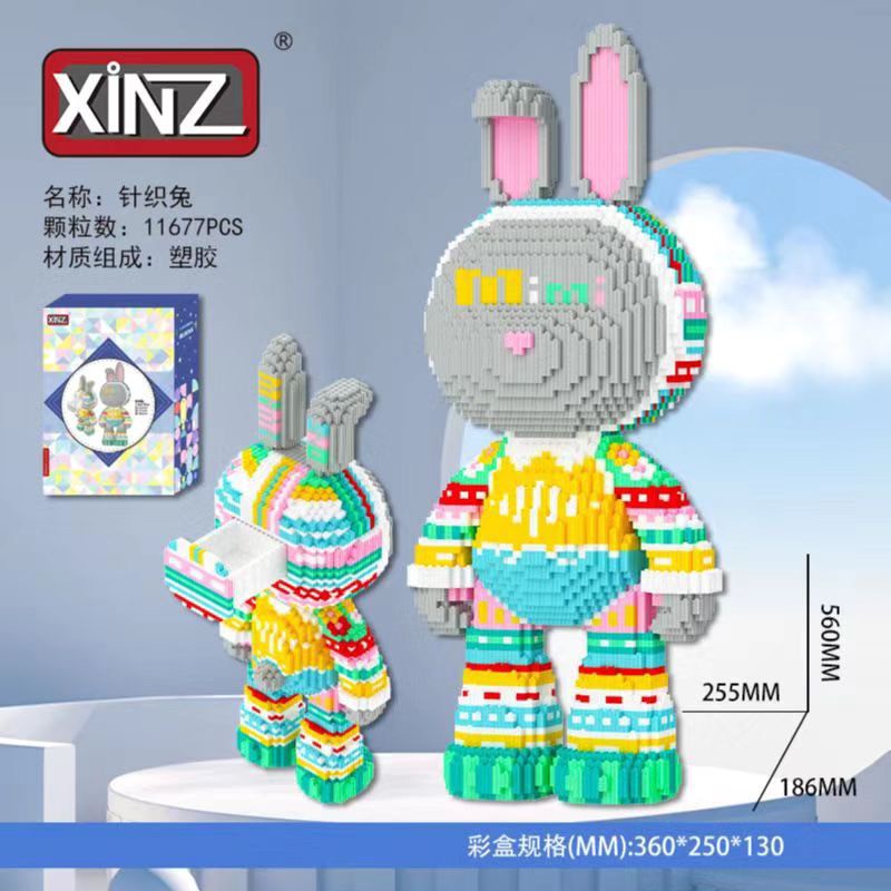 [TẶNG BÚA] Mô hình lắp ráp thỏ momo Xinz 56cm