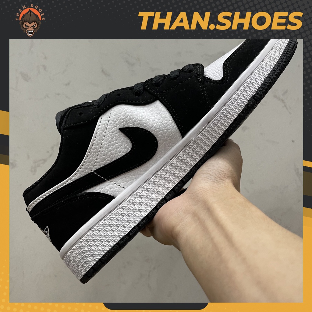 Giày Air JD1 Low Black White Suede, JD1 Thấp Đen Trắng - Than.Shoes