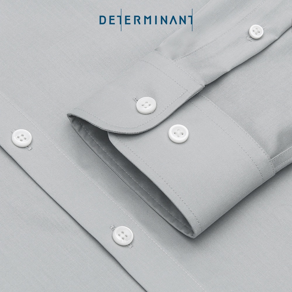 Áo sơ mi nam tay dài Cotton siêu thấm hút chống sờn vải thương hiệu Determinant - màu Xám nhạt [C02]