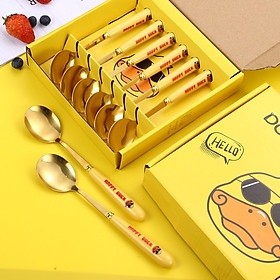 Combo 6 thìa vịt vàng dễ thương cho bé