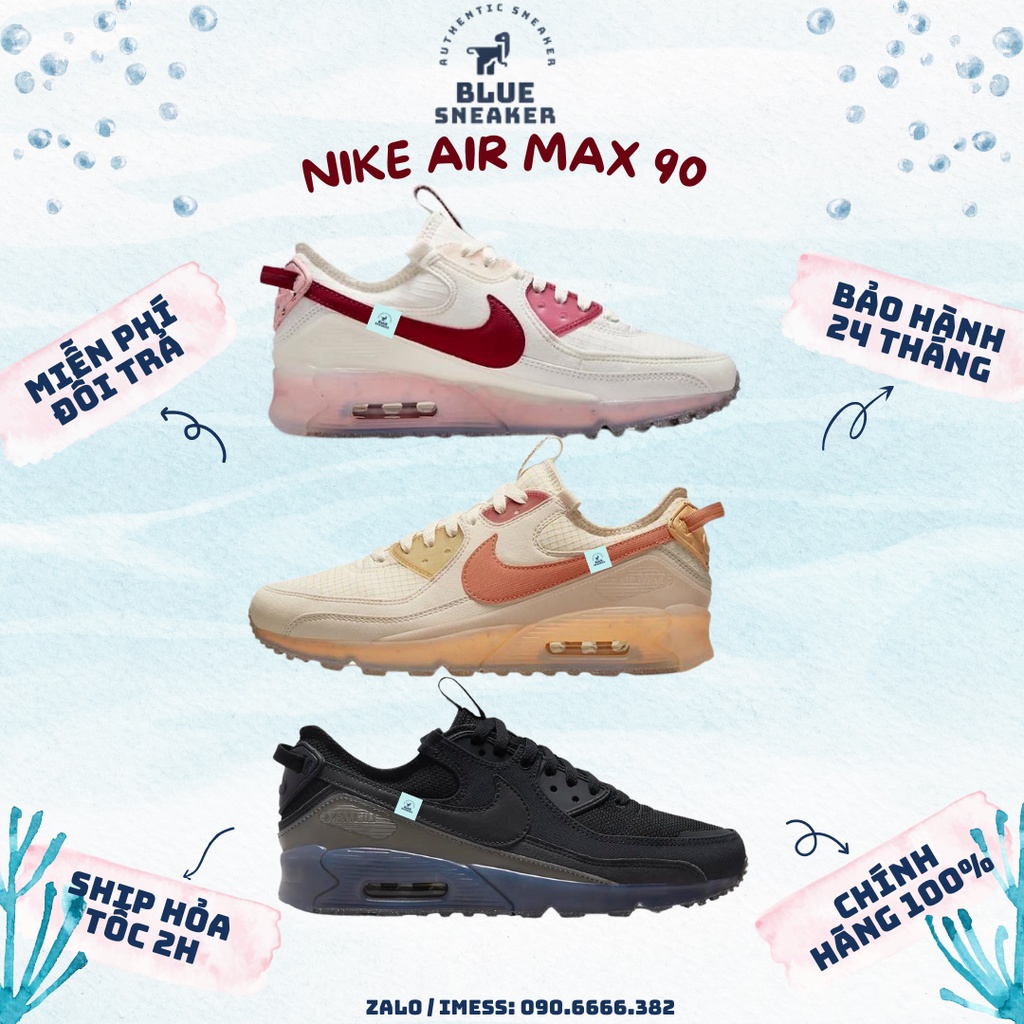 (Chính hãng) (Có sẵn) Giày Thể Thao, Sneaker Air Max 90 Phối đồ Cực Chất Cho Cả Nam và Nữ, BLUE SNEAKER 1999