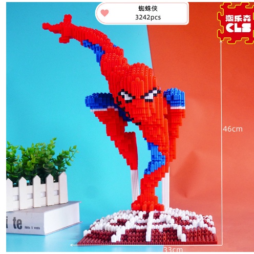 Xếp hình AVENGER spider man người nhện spider man size to 46cm đồ chơi mô hình nano 3d  chuẩn mẫu