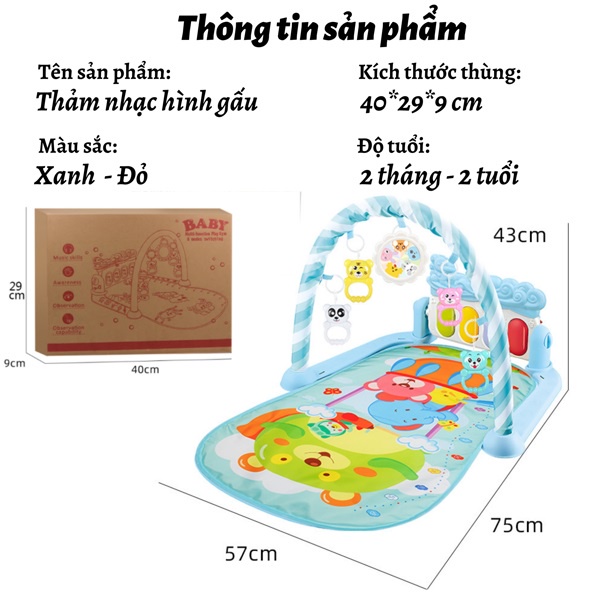 THẢM NHẠC CHO BÉ SƠ SINH, Thảm chơi nhạc cho bé