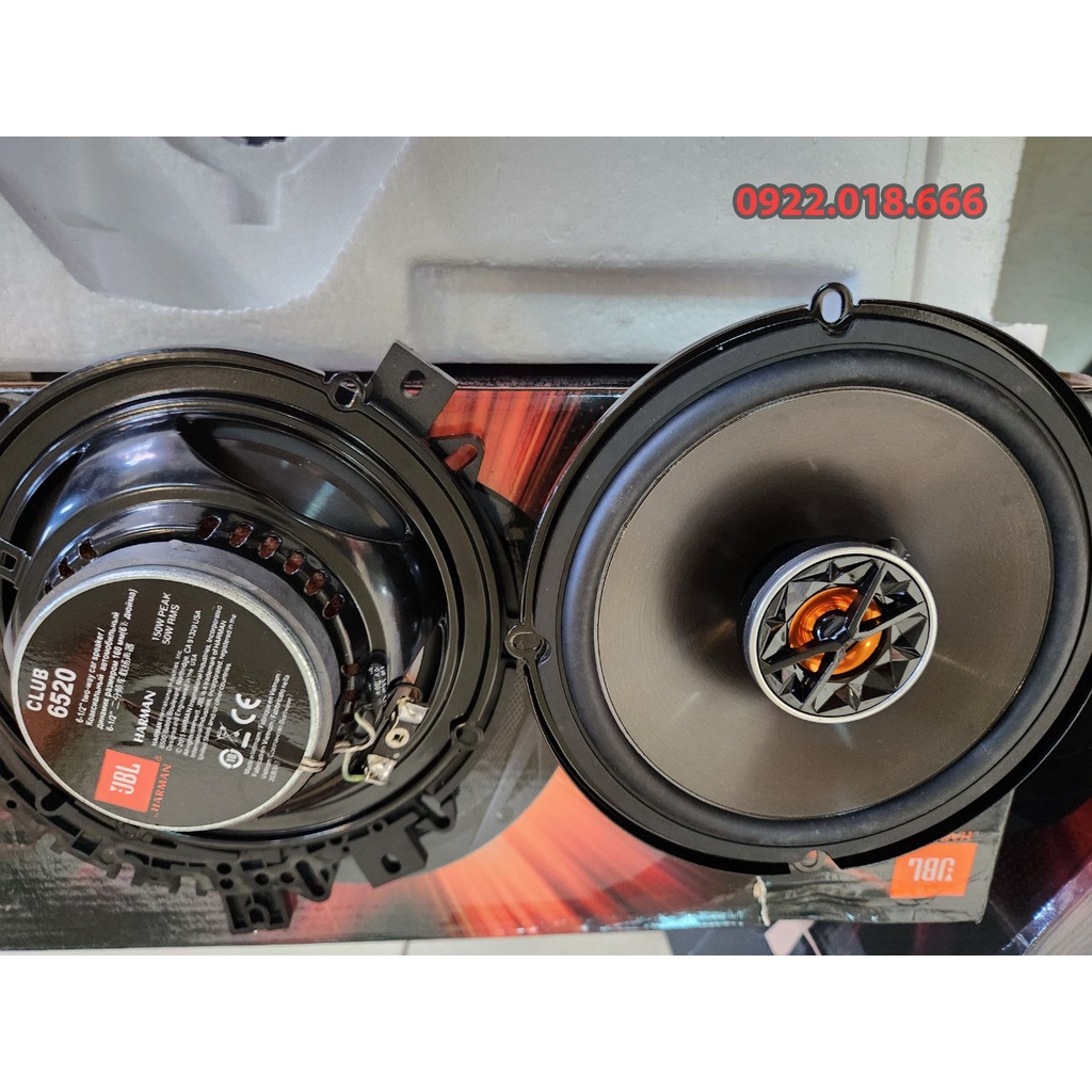 Loa Cánh Đồng Trục JBL Club 6520 Cao Cấp 16,5cm ,6,5 inch-Nâng Cấp Âm Thanh Xe Hơi-Nghe Nhạc Gia Đình Rất Hay.