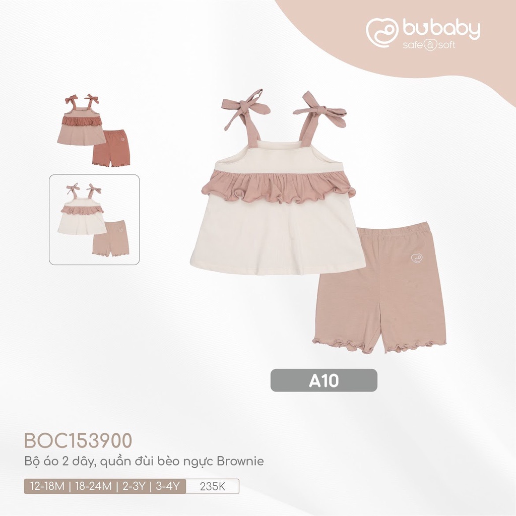 Bu baby - Bộ áo 2 dây , quần đùi bèo ngực Brownie BOC153900