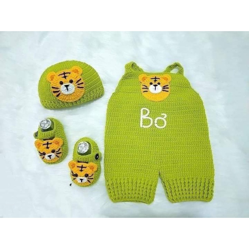 YẾM MÓC LEN CHO BÉ HANDMADE  không kèm nón, túi, giày