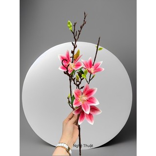 Cành Hoa Mộc Lan PU Cao Cấp 4 Bông