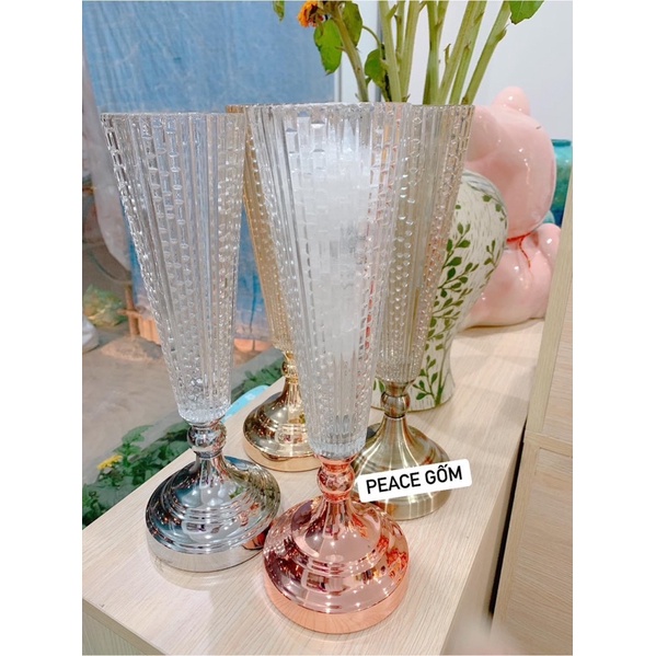 Bình hoa thuỷ tinh phong cách Bắc Âu, bình dáng ly chuyên cắm hồng ngoại, ly thuỷ tinh 4 loại màu sắc.