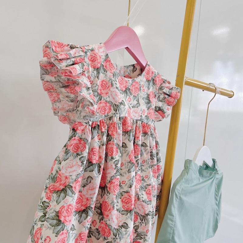 Sét bộ  đi học cho bé gái 8-32kg👘👘NHƯ Ý HOUSE'S-bộ quần áo cho bé,quà tặng sinh nhật,đi chơi -Set bộ áo hoa quần giả váy