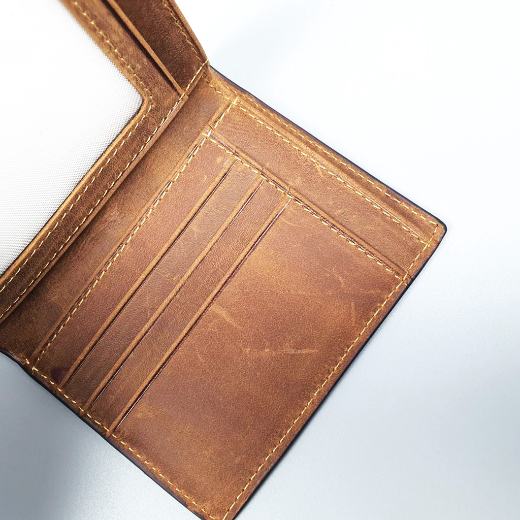 Ví nam đứng da bò thật WS104VB  - 100% da bò thật, BH 3 năm