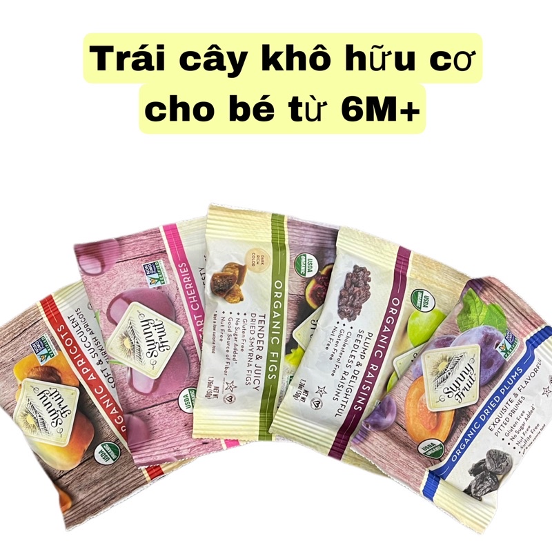Nho hữu cơ không hạt - nho khô cực mềm không hạt cho bé từ 7 tháng. Bổ sung canxi,sắt,.. ăn vặt healthy cho bé