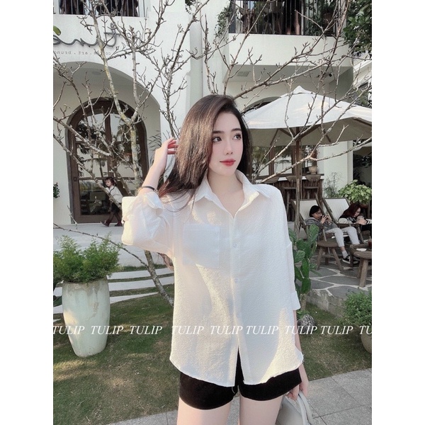 Áo Sơ Mi Đũi Xốp Nhăn Nữ 1 Túi Chất Mềm Đẹp Mẫu Mới Nhất B90