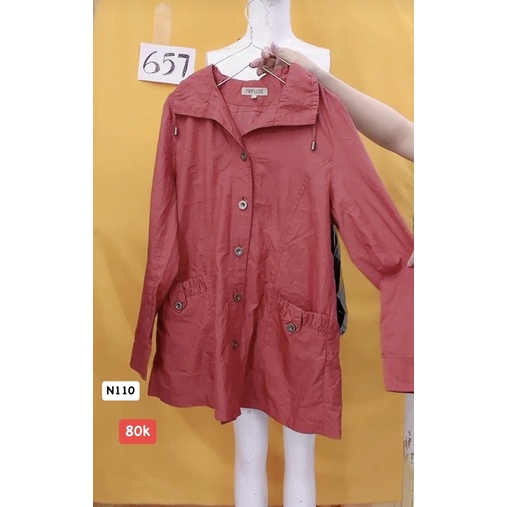 áo khoác dù hai túi size M/L.S657