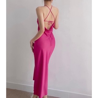 Đầm / váy lụa silk cao cấp mix ren cổ yếm sexy