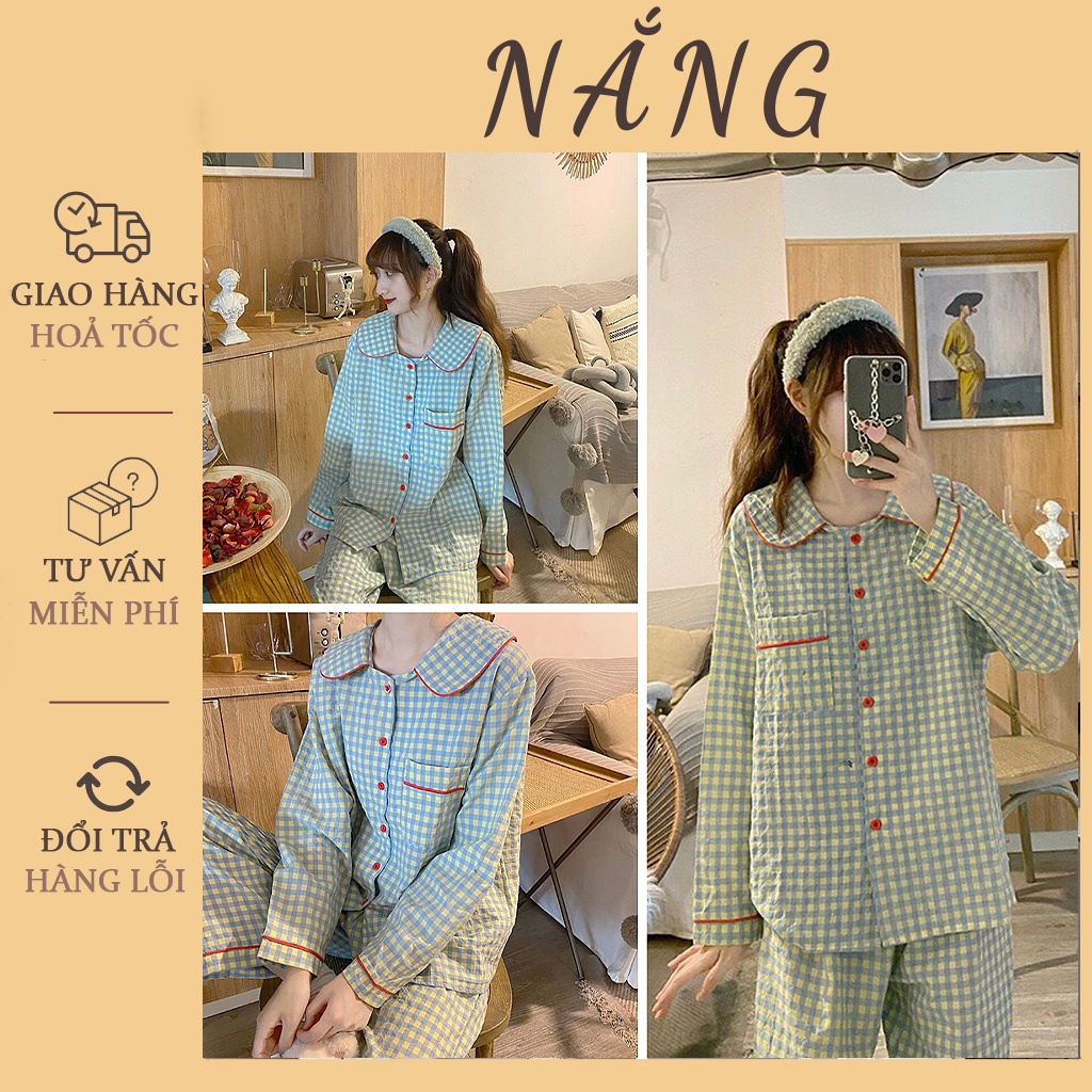 Bộ đồ ngủ Pijama thun mềm mại hàng QC cao cấp NẮNG_STORE DD03