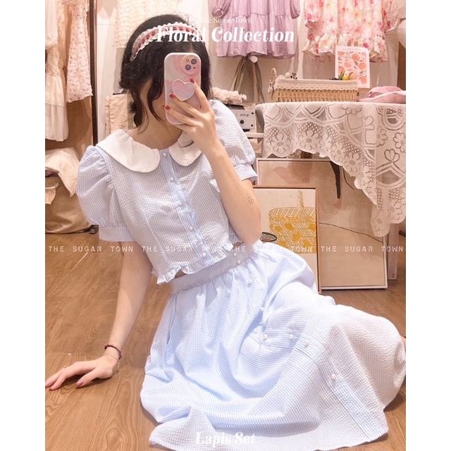 Set váy áo Lapis dáng xoè xinh xắn SugarTown